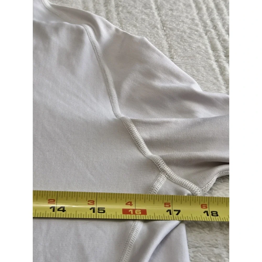 Under Armour Compression Mock Neck Shirt Mens Large White ColdGear Long Sleeve